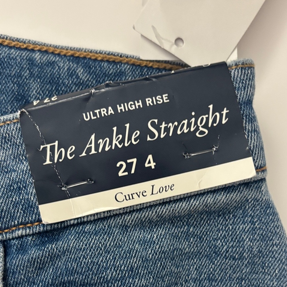 NWT Abercrombie & Fitch Women's curve love High Rise Jeans - the straight ankle - Picture 2 of 7